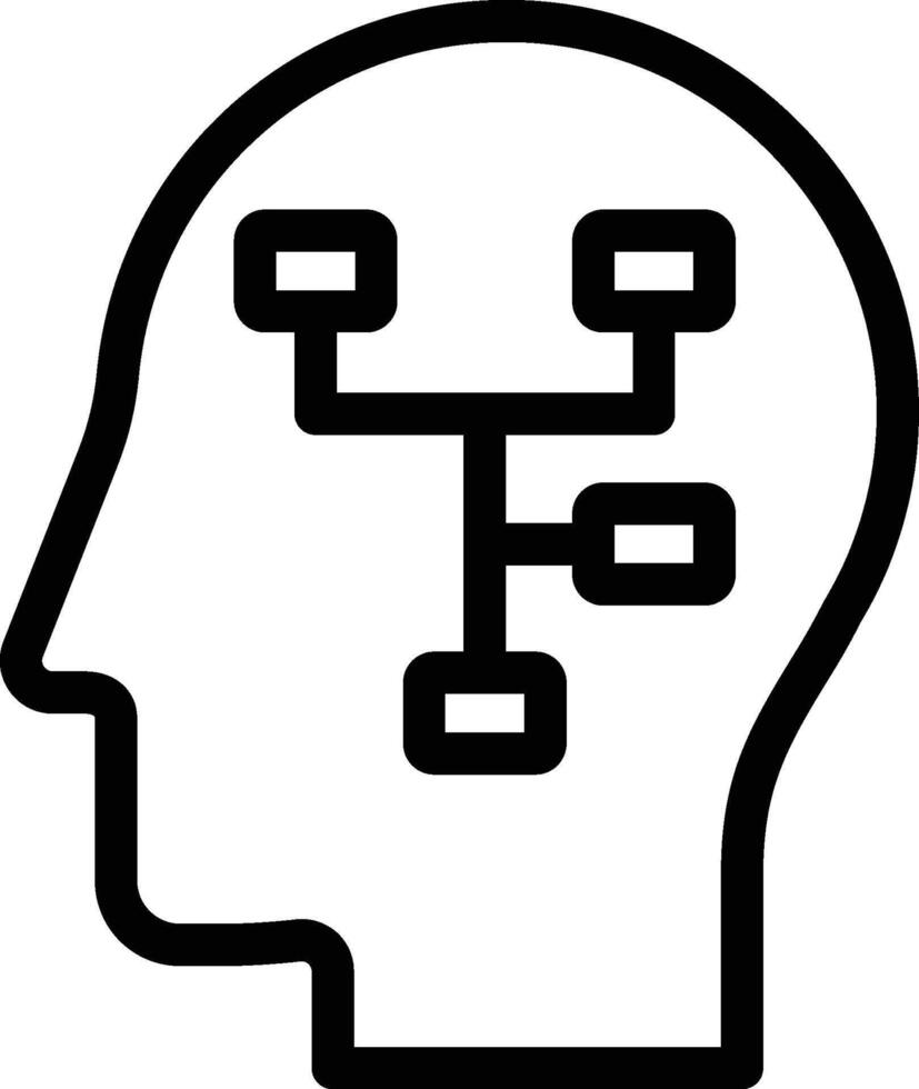 human, brain, planning icon. Simple thin line, outline of Mind process icons for UI and UX, website or mobile application on white vector