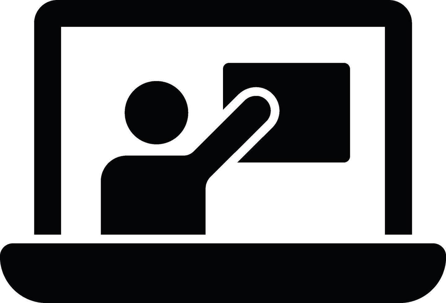 online training, lecture, notebook icon. Simple glyph, flat of Online traning icons for UI and UX, website or mobile application vector