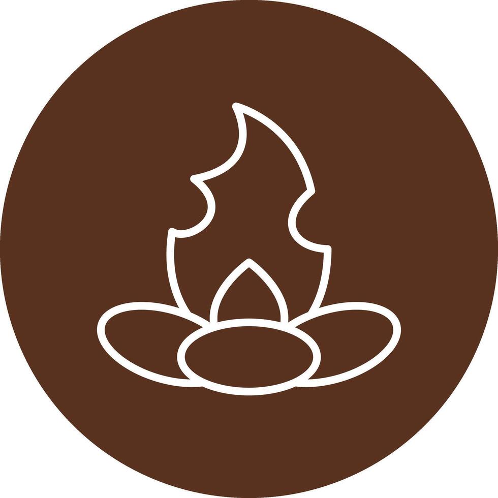 Firepit Muted Color Design vector