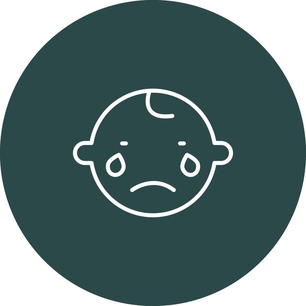 Baby Crying Abstract UI Visual vector