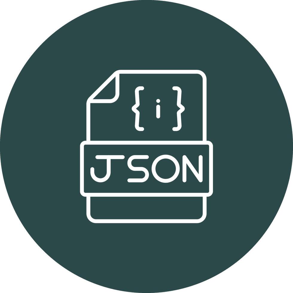 Json Minimal Design Badge vector
