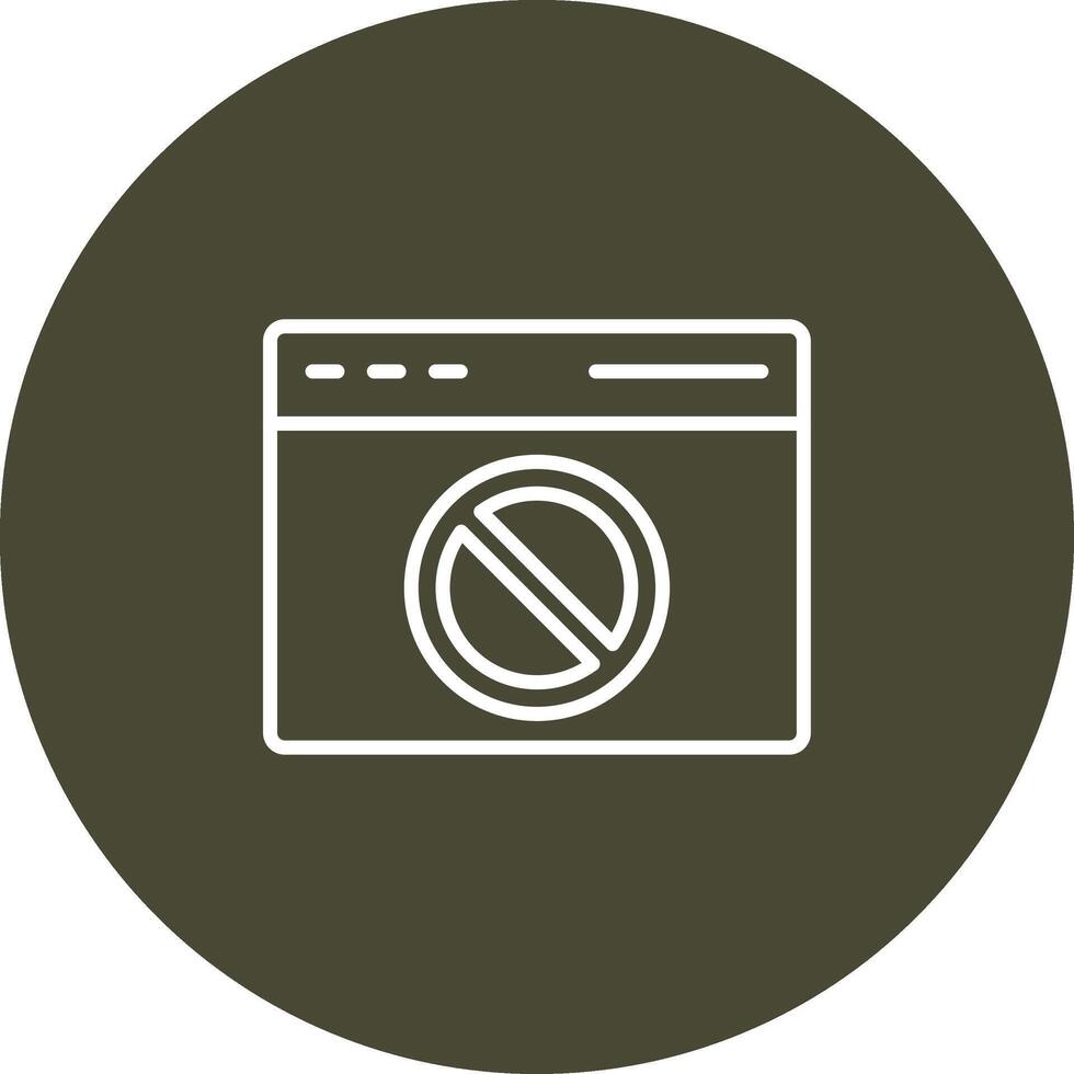 Ad Block Simplified Line Mark vector