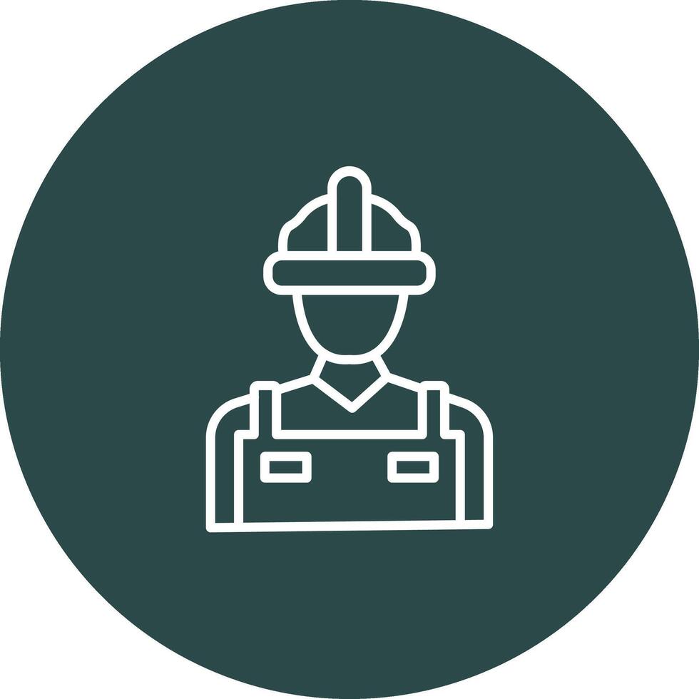 Man Engineer Working Smooth App Visual vector