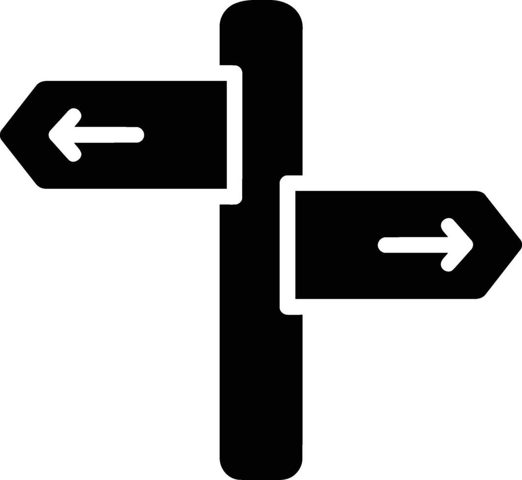 Directional Signpost with Arrow Pointing Left and Right vector