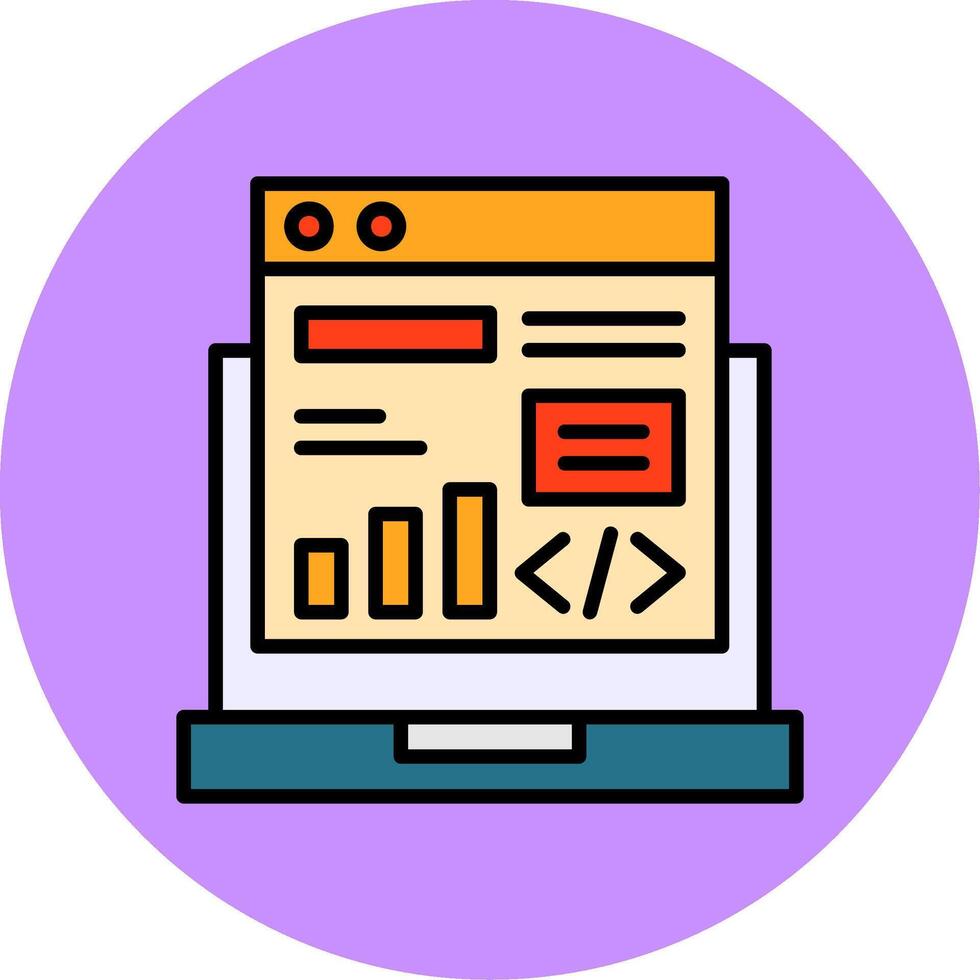 código despliegue lleno circulo icono estilo vector