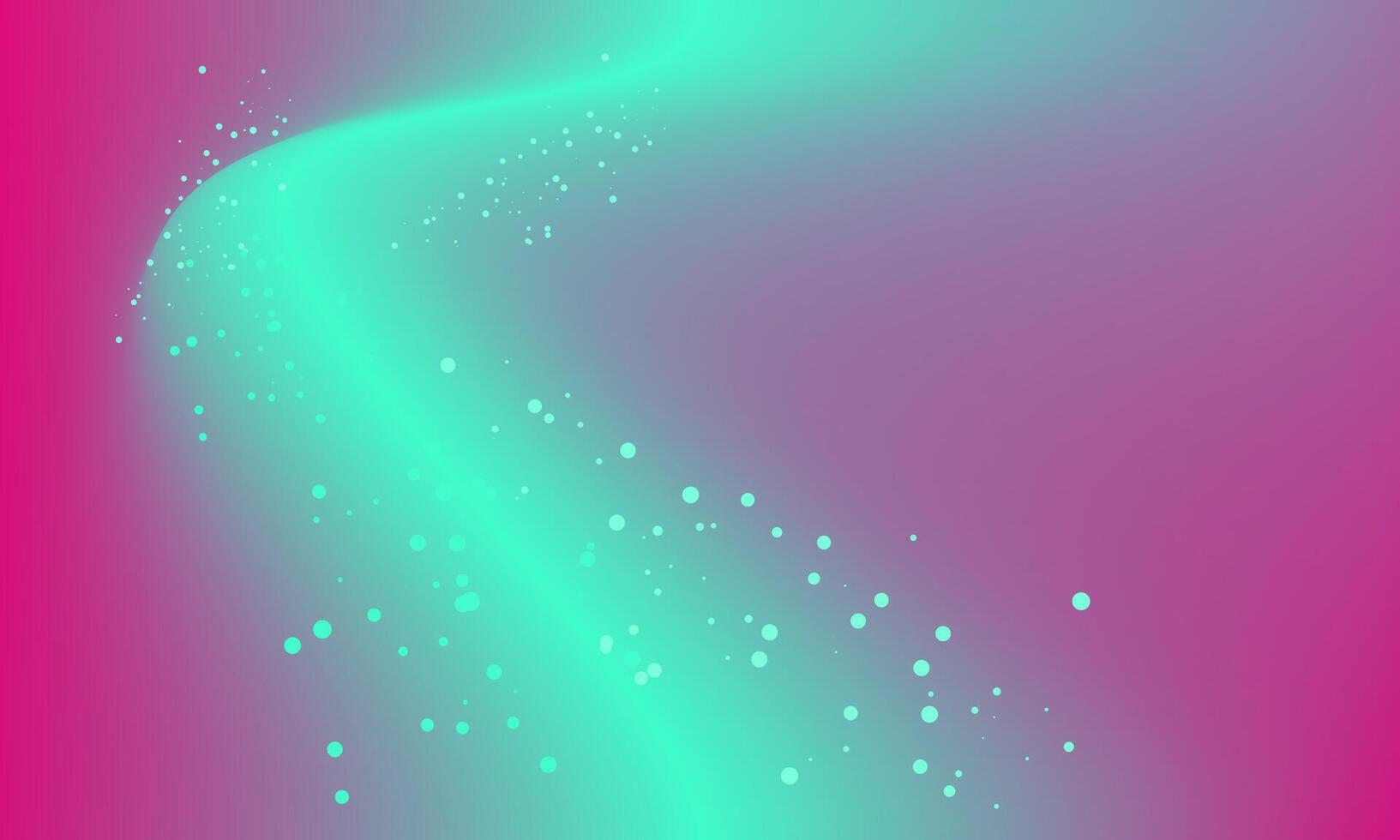 Modern aesthetic gradient background with glowing light trail and sparkling particles vector