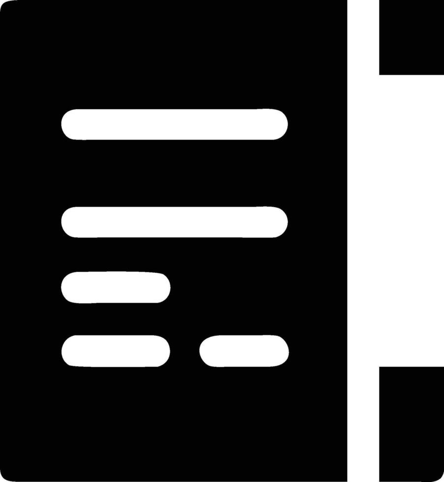 Minimalist document icon with text lines representing essential information vector