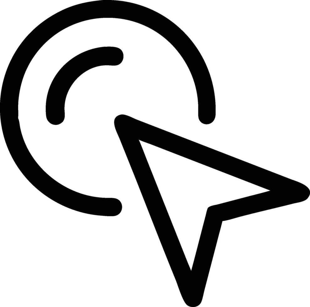 Digital Interaction Computer Mouse Pointer Clicking a Circle Icon vector