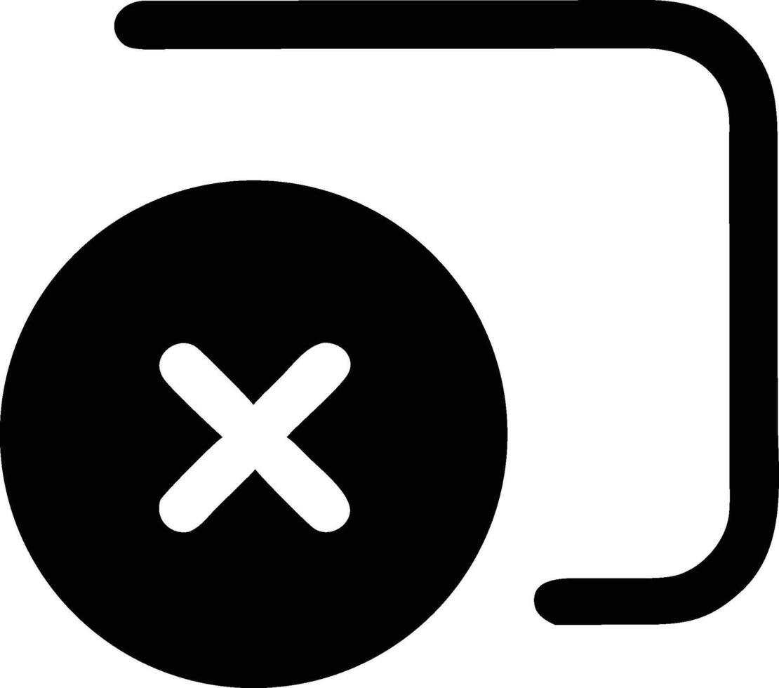 Remove Element Graphic Simple Black Icon on White Background Display vector