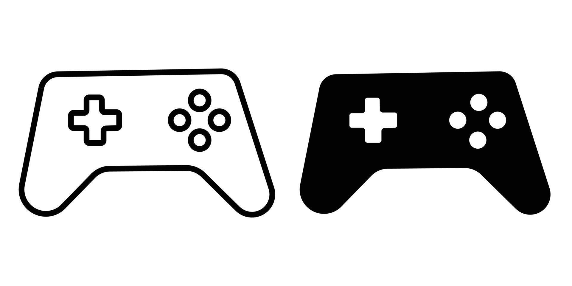 Two game controllers isolated on white background vector