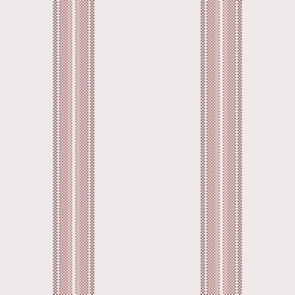 Mown seamless texture textile, single vertical pattern fabric. Papan stripe background lines in white and red colors. vector
