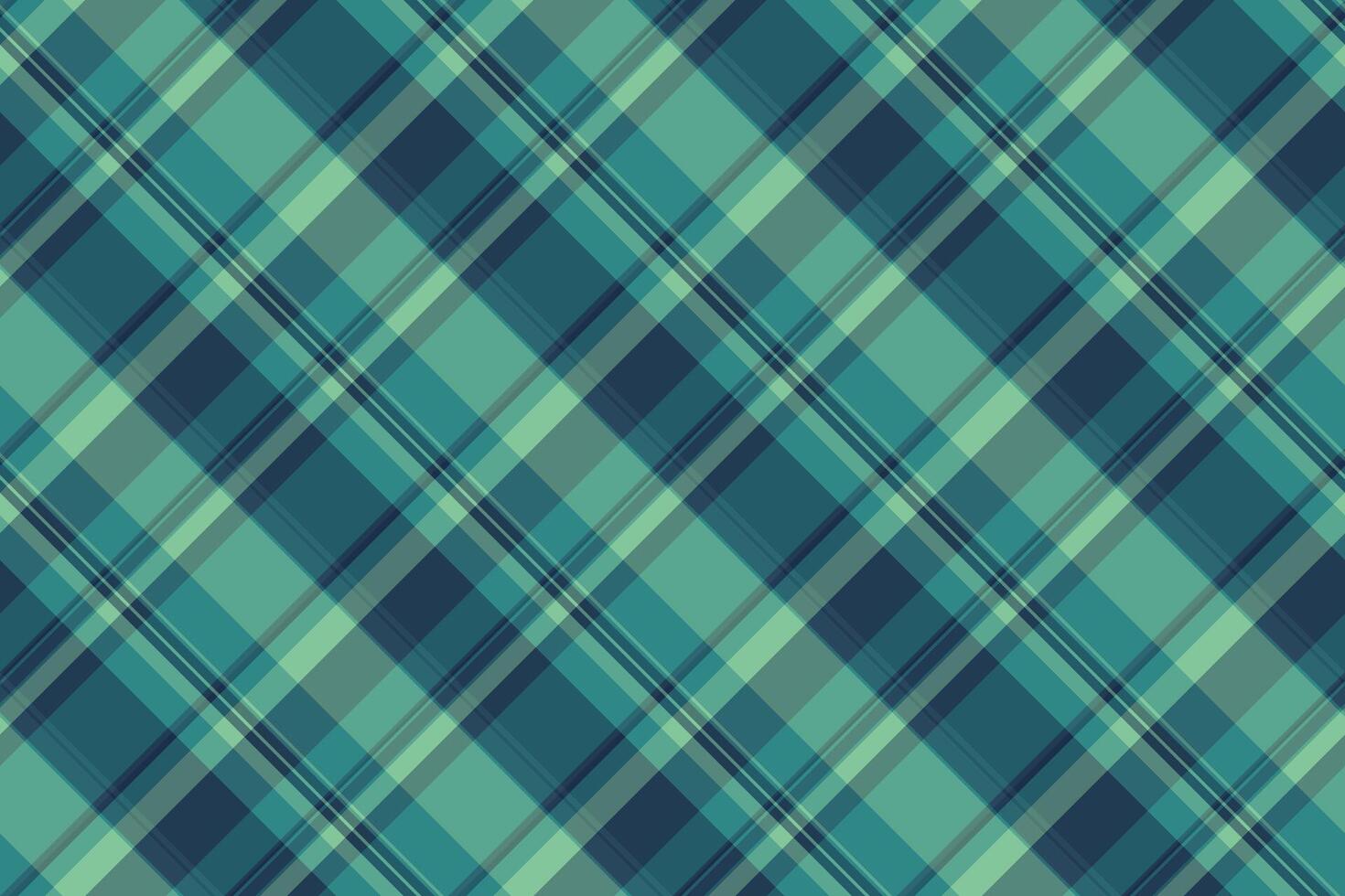 Day pattern seamless texture, chequered fabric plaid. Veil background tartan check textile in teal and cyan colors. vector