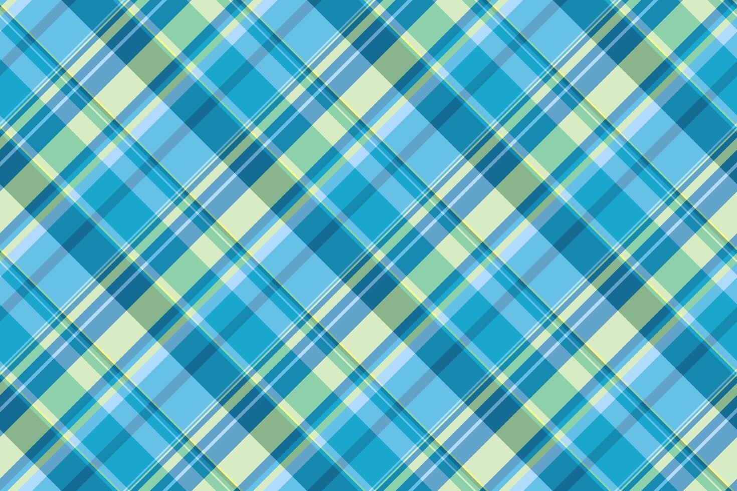 Elegant plaid pattern in fresh blues and greens. Versatile background for design projects, apparel, web layouts, and creative crafts. Seamless and visually appealing texture. vector