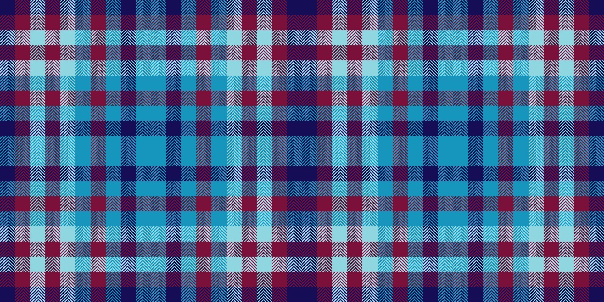 Vibrant plaid pattern featuring interwoven hues of blue and red. A versatile backdrop ideal for textiles, graphic design, and digital projects requiring a classic touch. vector
