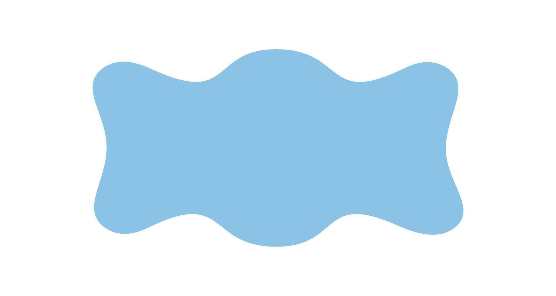 Groovy wavy border abstract bubble shape stands out with a retro y2k silhouette. Solid modern element forms a unique frame and playful doodle background, adding cool artistic style to any creative vector