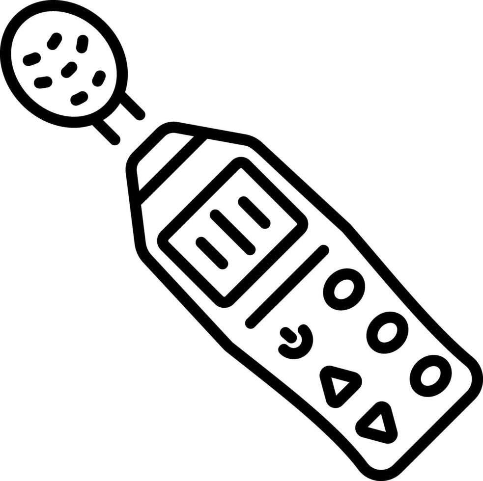 A line style icon depicting a noise sensor device vector