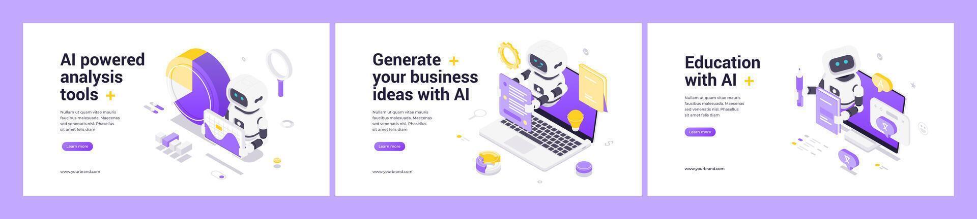 Innovative Artificial Intelligence Solutions For Data Analysis Business Idea Generation And Education Technology vector