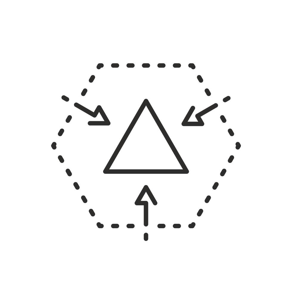 compact size icon, resize or minimize, thin line symbol on white background editable stroke illustration eps10 vector