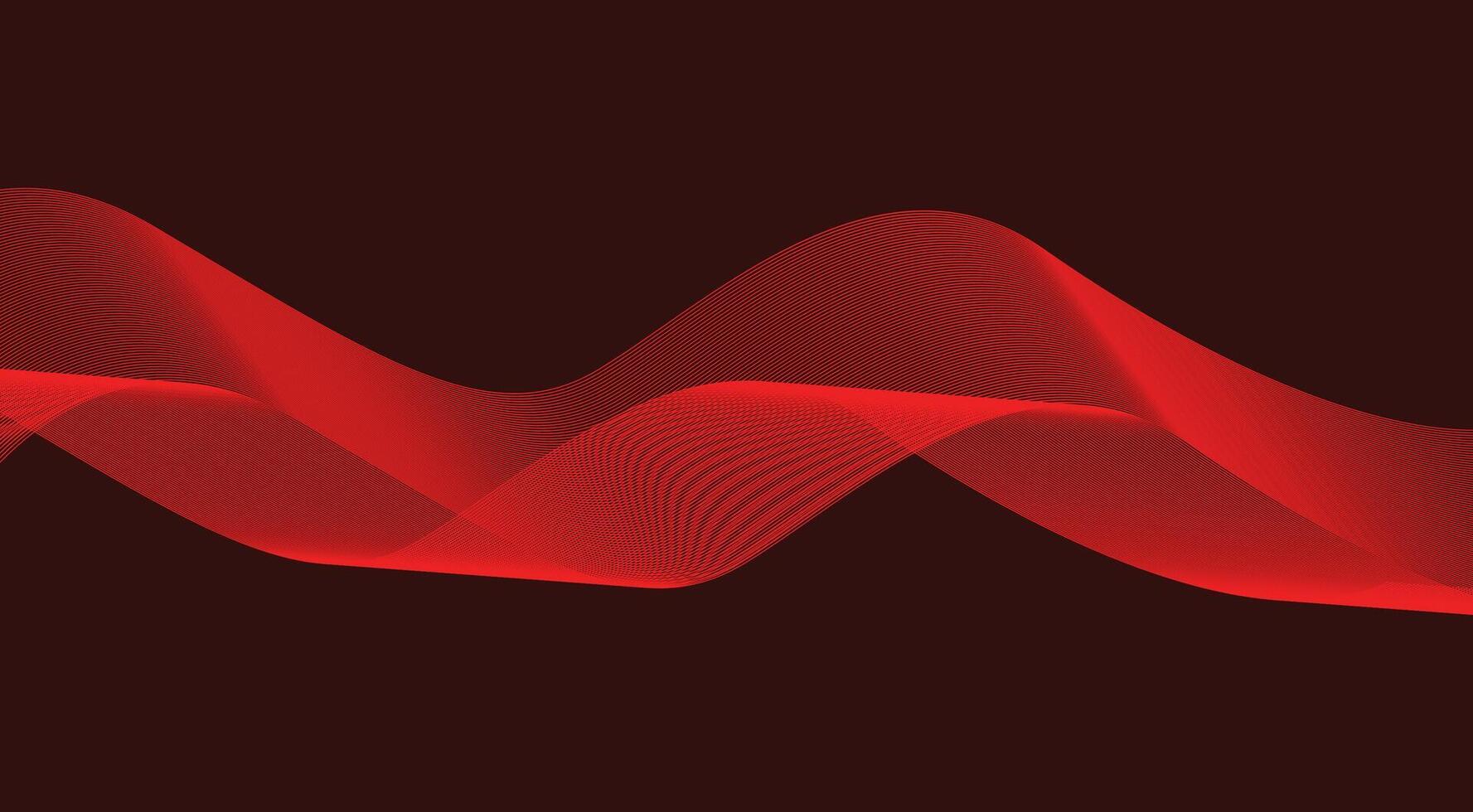 Blend Wavy Lines Curved Background Red Abstract Design vector