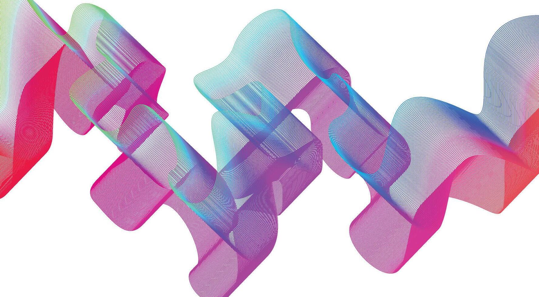 Blend Wavy Lines Curved Purple Colorful Gradient Abstract Background Design Illustration vector