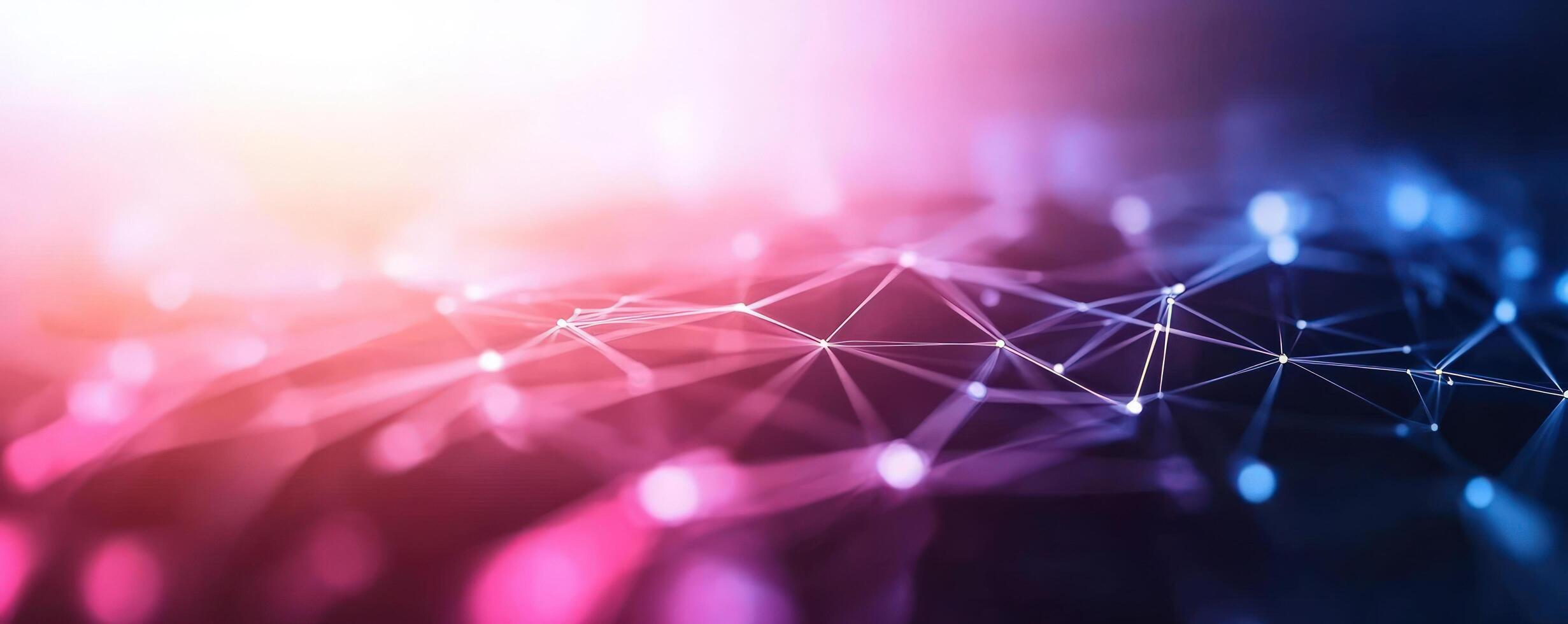 Abstract network of interconnected points and lines photo