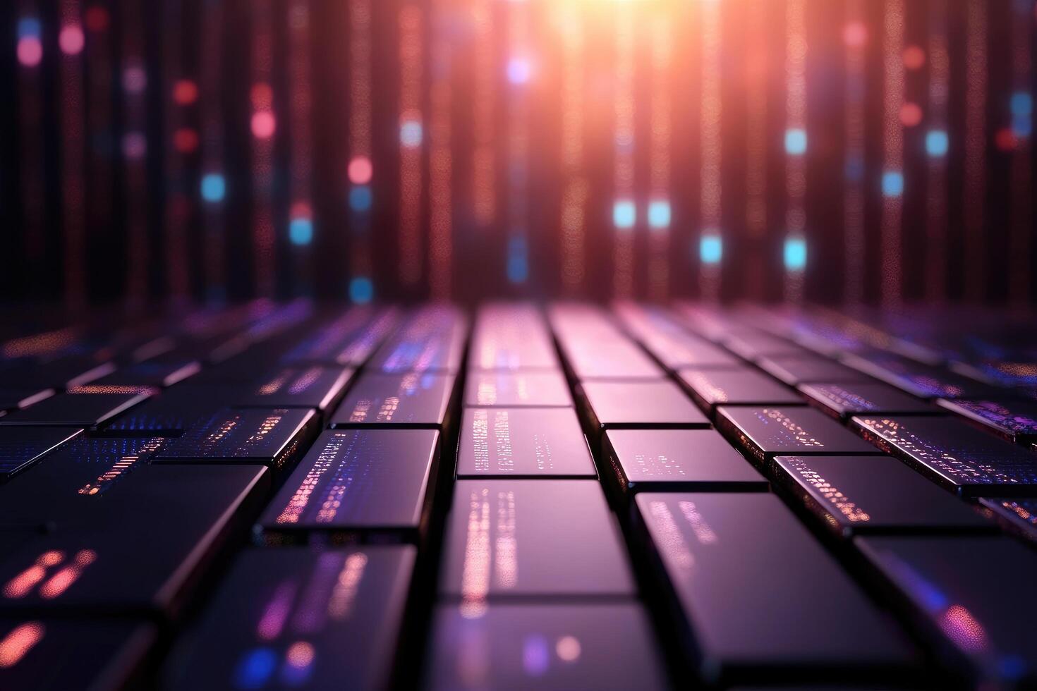 Futuristic tech array data network photo