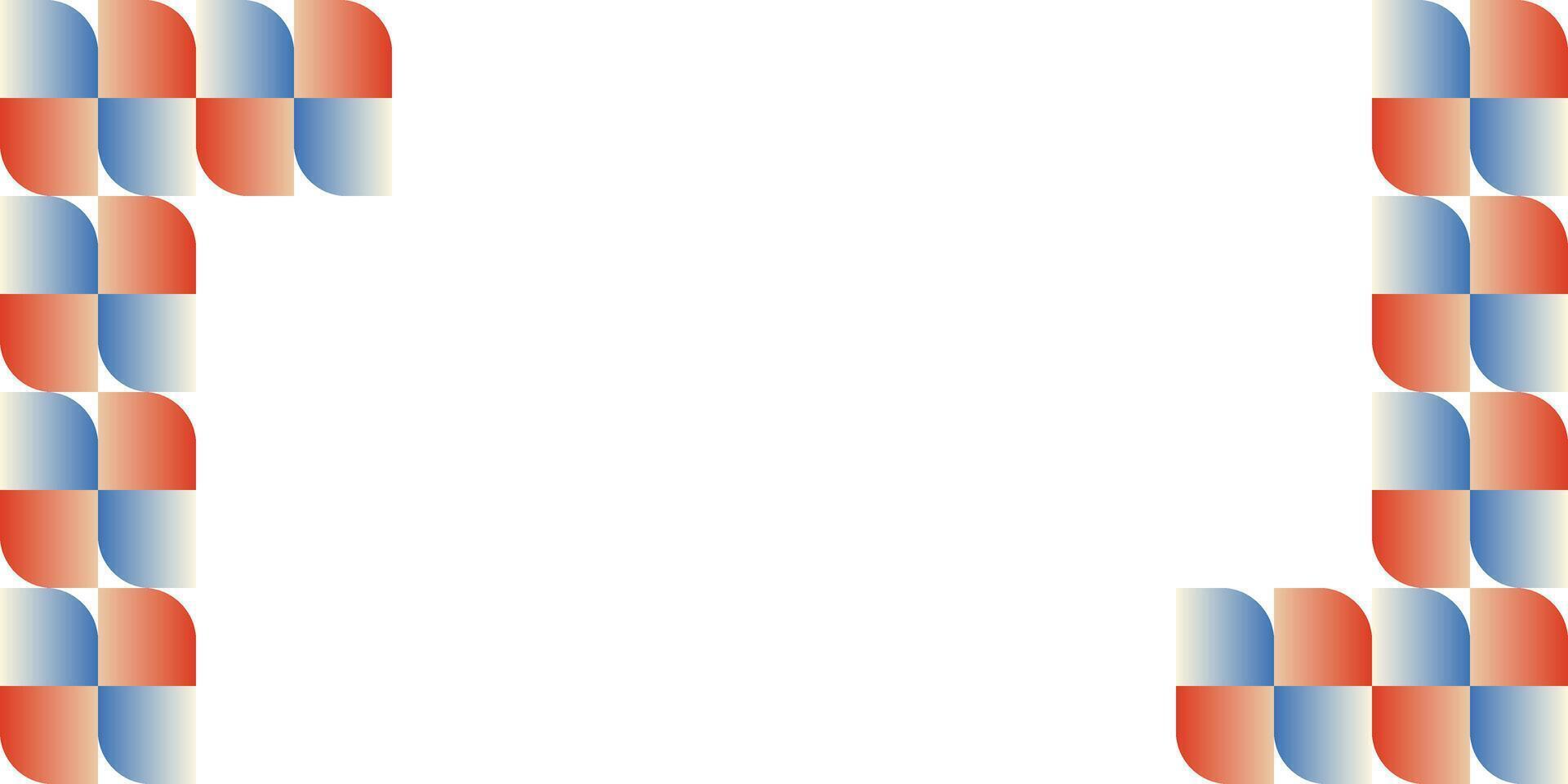 Checkered Floral Pattern with Color Gradient red to blue Background Design vector