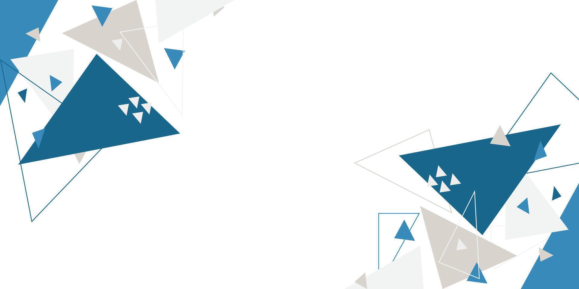 Triangular Shapes in Multiple Sizes and Shades Blue and Gray abstract background design vector