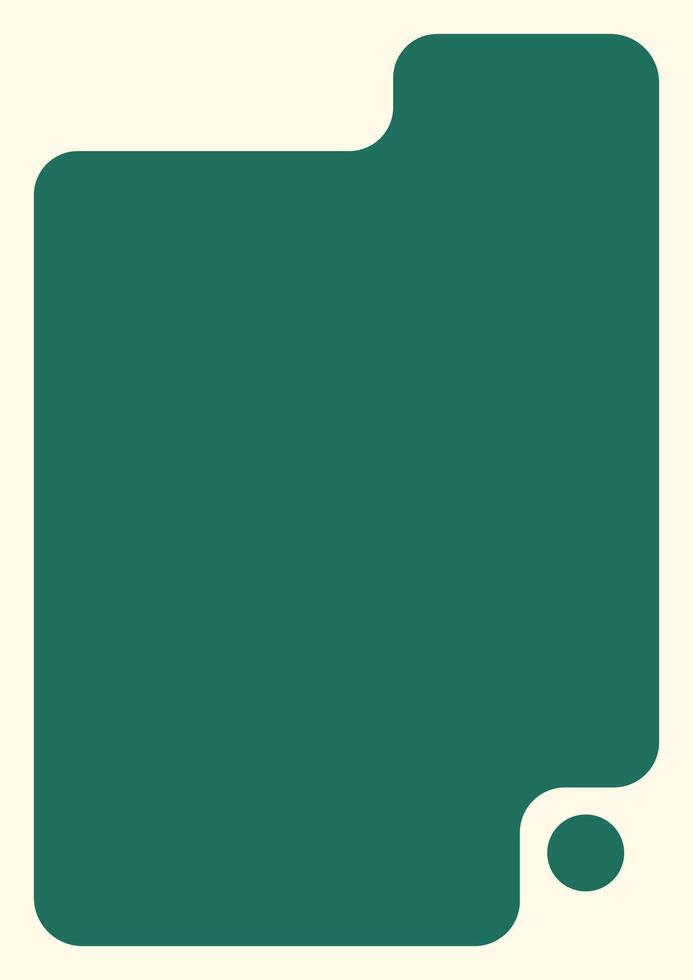 Minimal Green UI Window Frame with Rounded Corners and Modern Flat Design. Clean Digital Interface Mockup for Web or App Display. vector