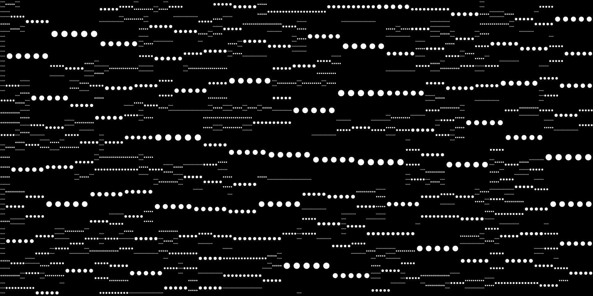 Abstract background with black and white pixels forming a chaotic glitch noise pattern. The monochrome texture creates a digital effect vector