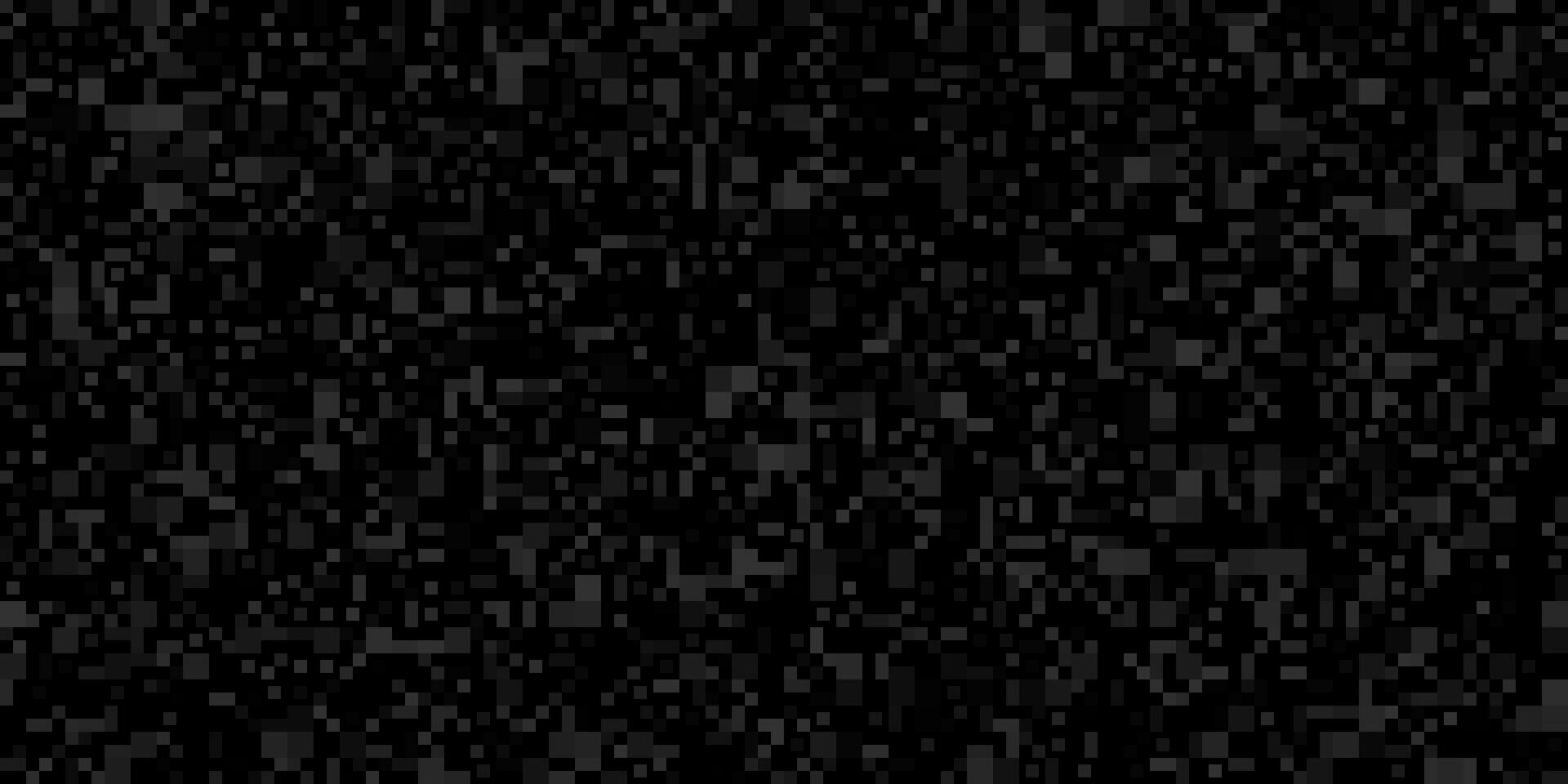 A dark, abstract background with a dense, pixelated texture. The monochromatic image displays random squares and shapes that create a static effect. vector