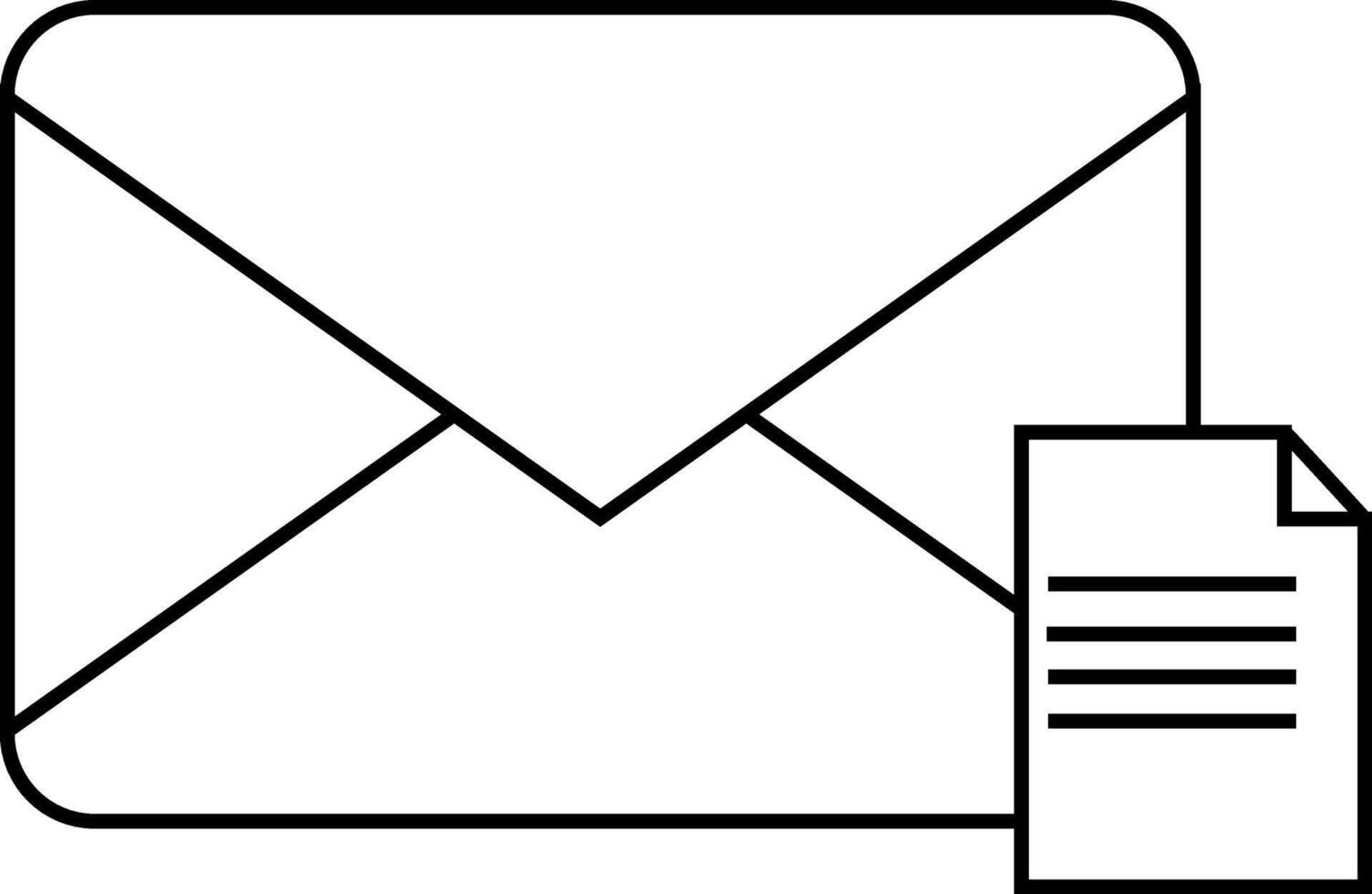 message icon and paper icon with white background vector