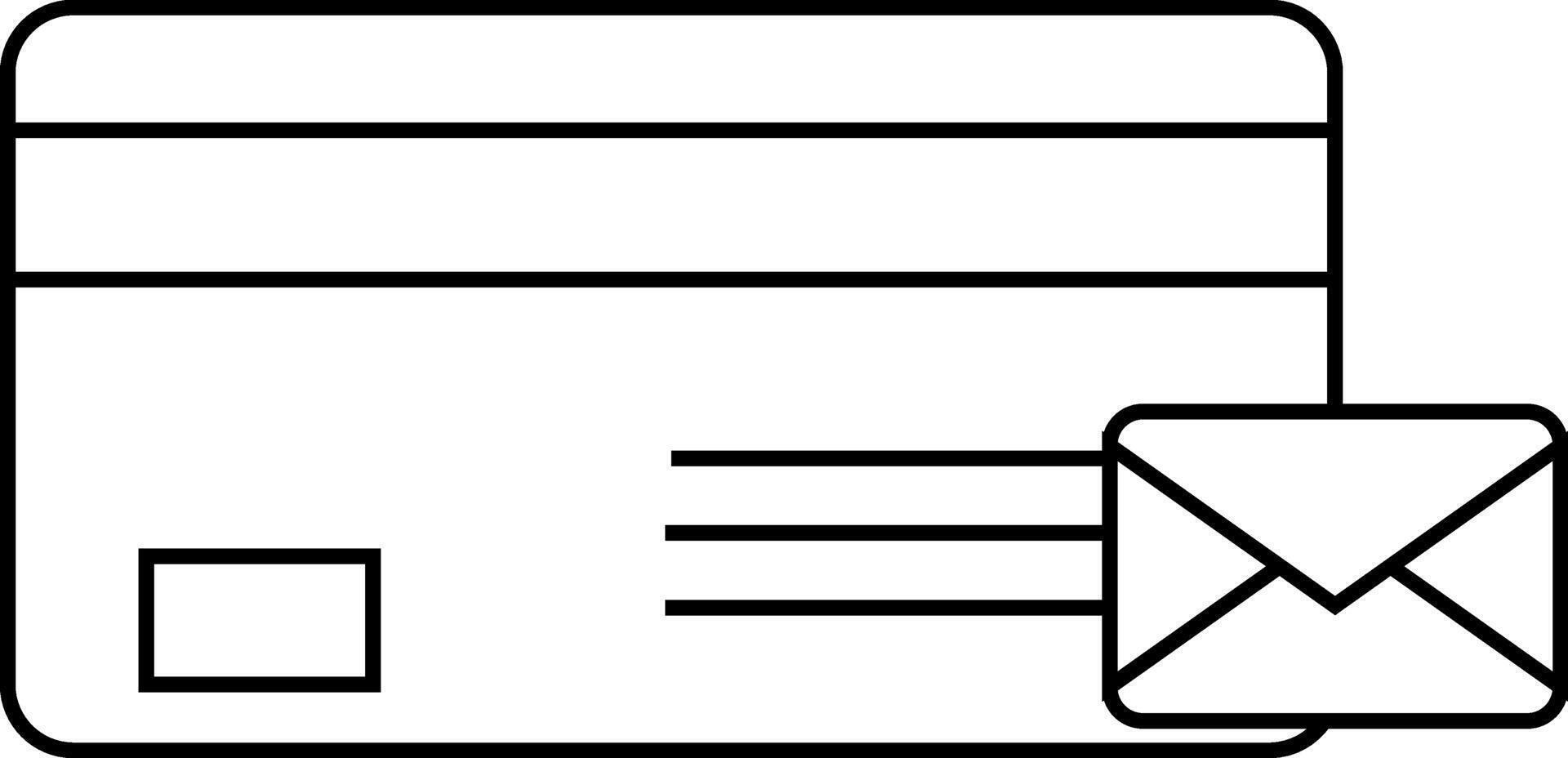 ATM card icon and message icon with white background vector