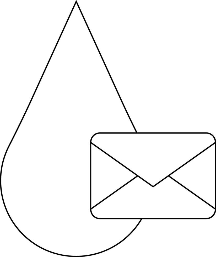 water drop icon and message icon with white background vector