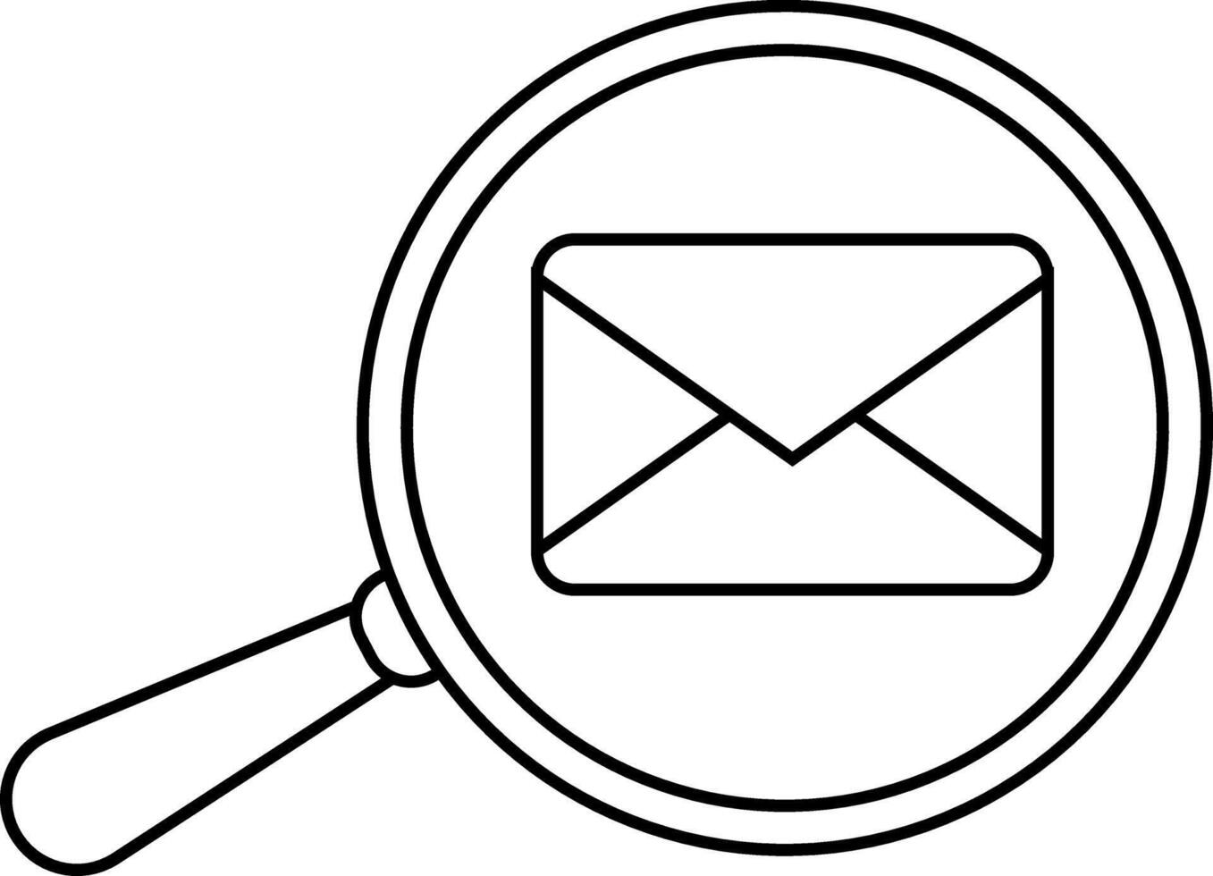 magnifying glass icon and message icon with white background vector