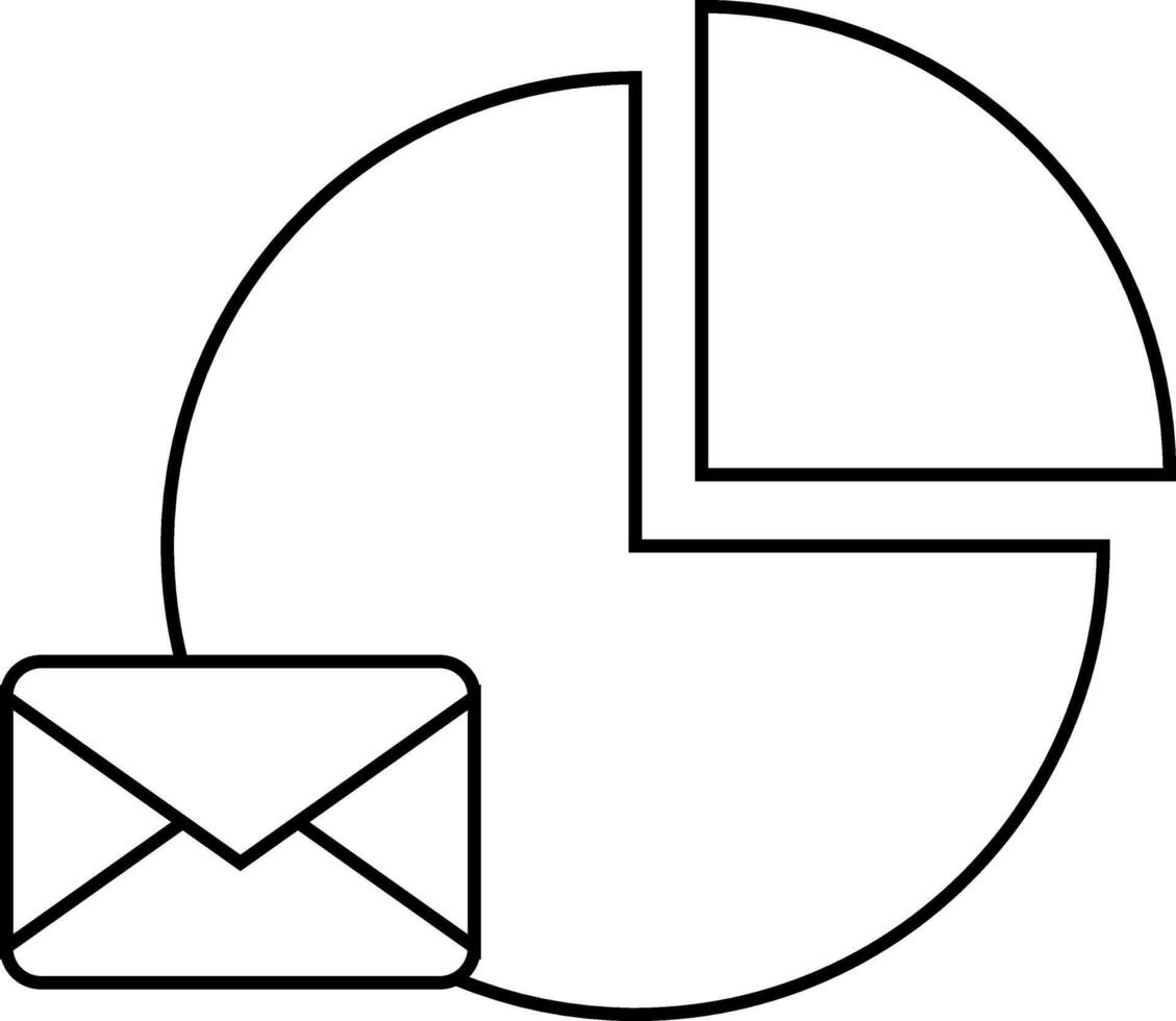 pie chart icon and message icon with white background vector