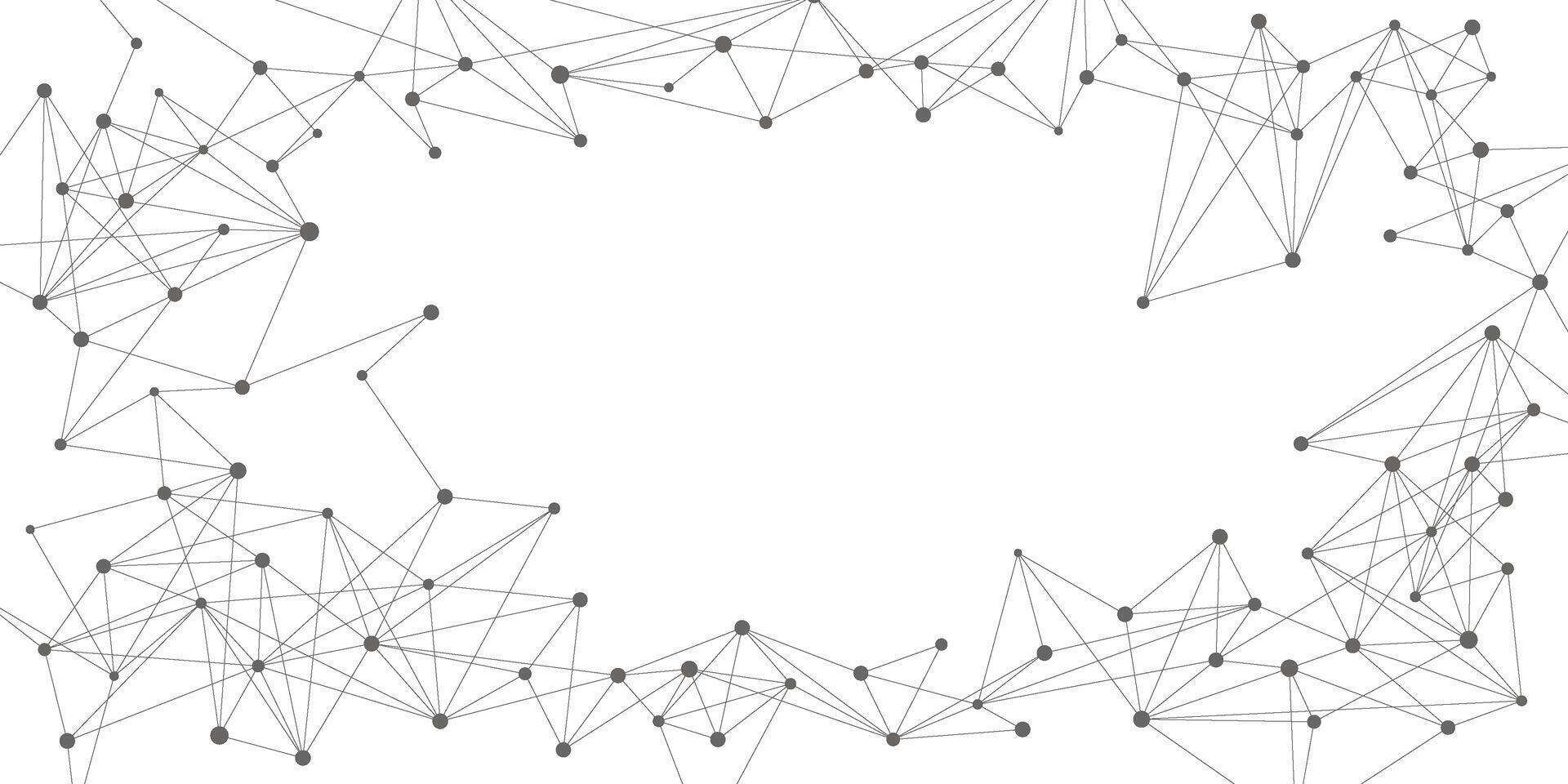 Abstract dynamic motion dots and lines connection on white background. Suitable for digital technology, big data visualization and science with plexus design. vector