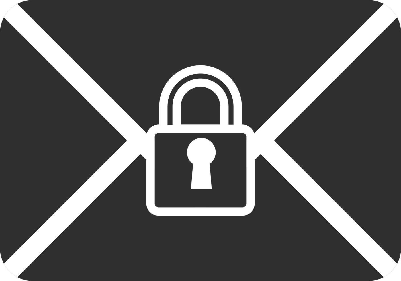 secure mail icon with padlock icon, in solid, and filled. Envelope with lock sign represents privacy, encrypted message or protected mail icon. vector