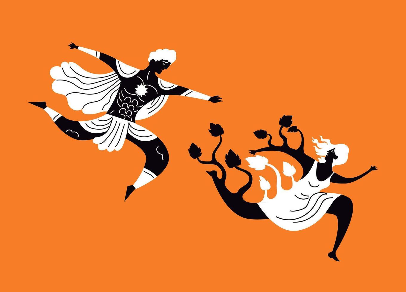 Greek mythology illustration of characters vector