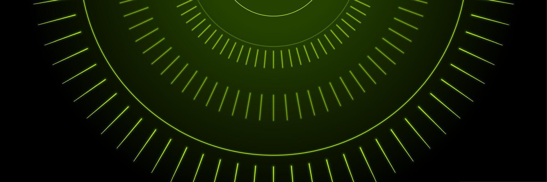 Green geometric pattern on dark background vector