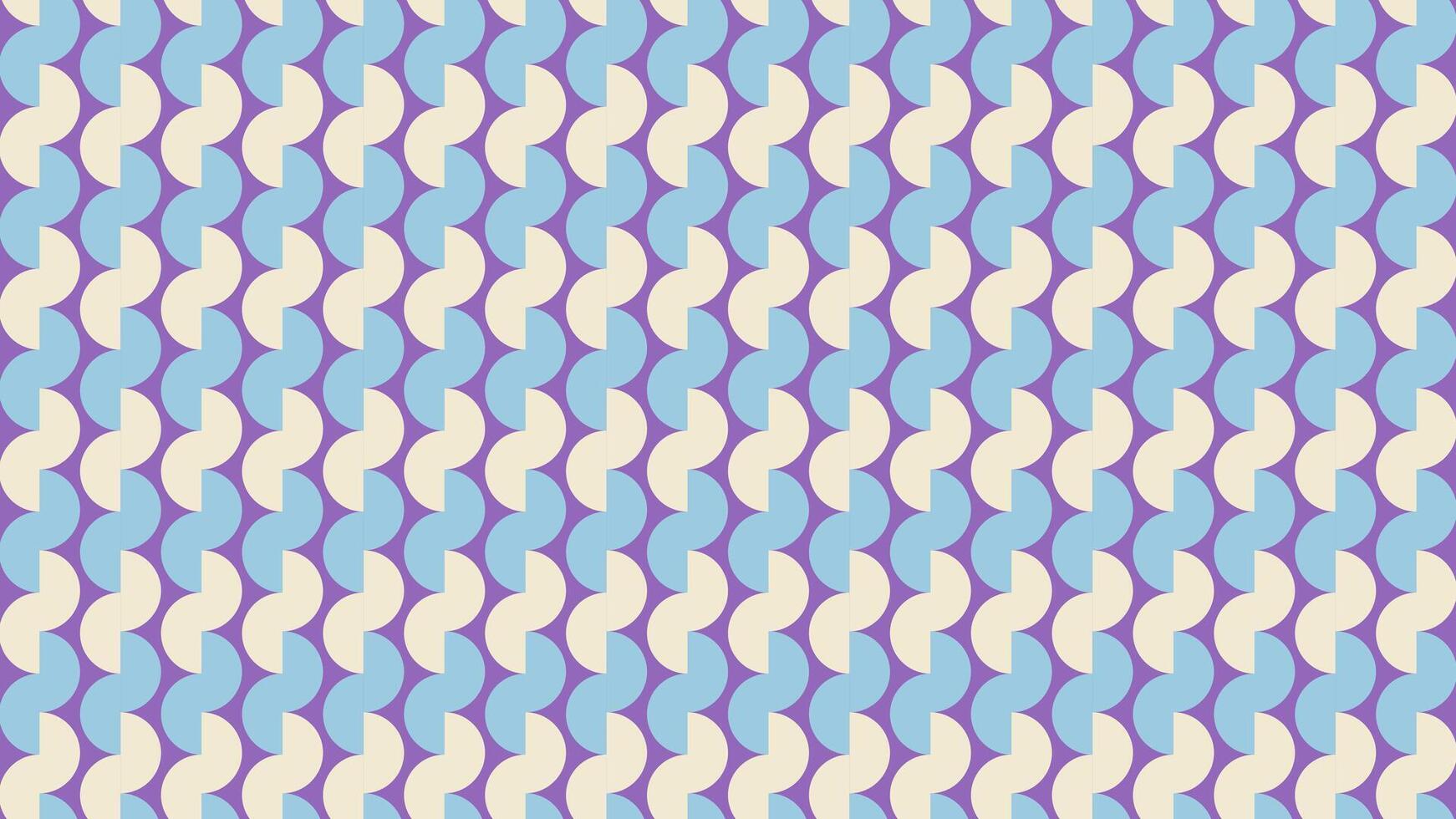 Retro Geometric Abstract Seamless Wave Pattern with Pastel Curved Shapes vector