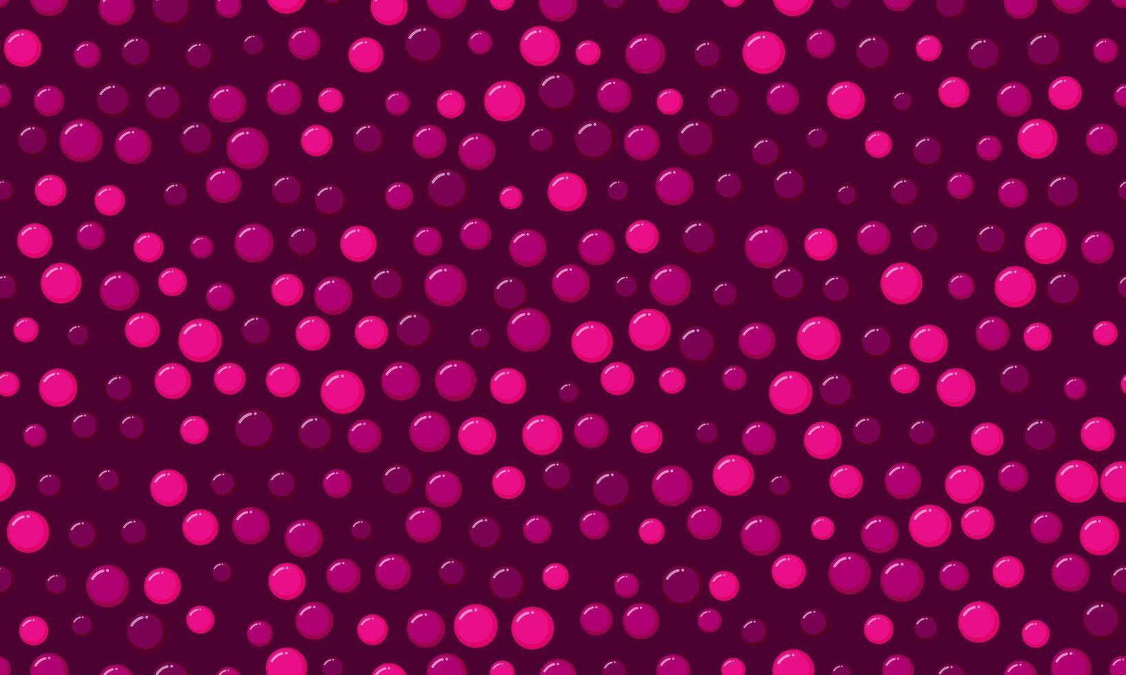 Abstract seamless pattern of vibrant pink circles on a deep purple background. Perfect for textile design, website backgrounds, or playful branding. vector