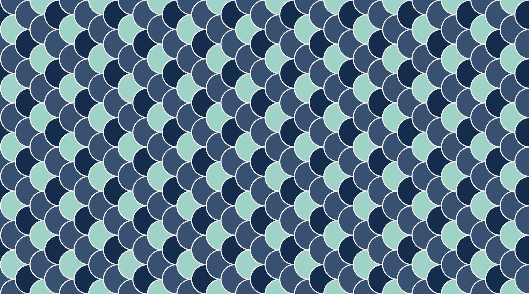 Abstract seamless pattern. Elegant teal and navy blue overlapping circles create a mesmerizing, textured design perfect for backgrounds, textiles, or website design. vector