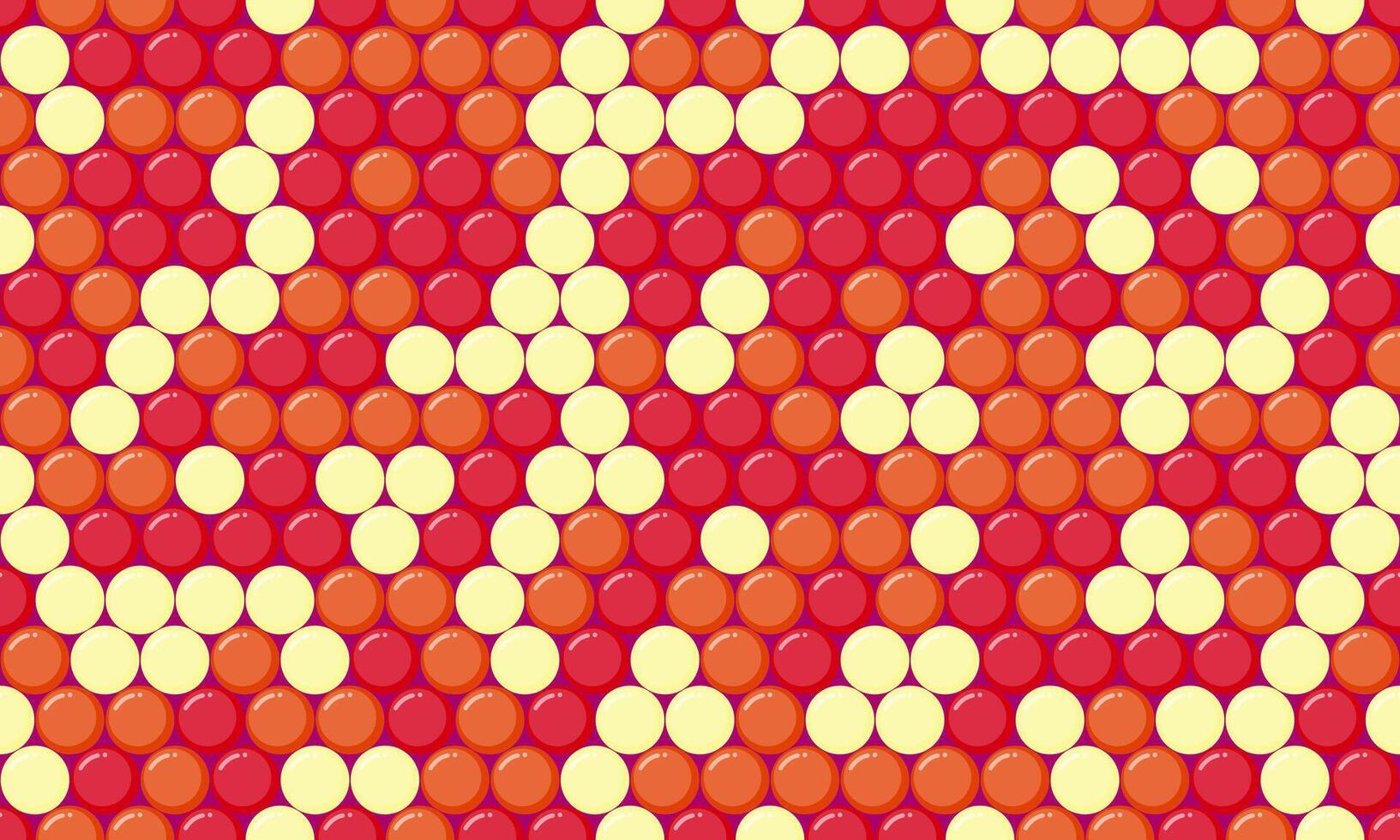 Vibrant abstract background featuring a dynamic pattern of red and cream circles. Perfect for website banners, textiles, or any project needing a playful yet sophisticated visual texture. vector