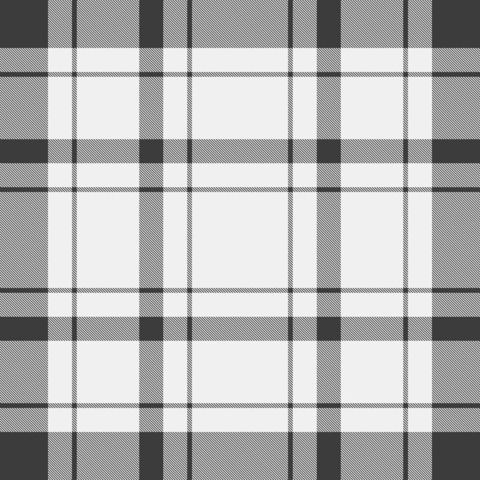 Classic monochrome plaid pattern, timeless and versatile. Use for textile design, backgrounds, or creating a vintage feel. Seamless, adaptable for many creative projects. vector
