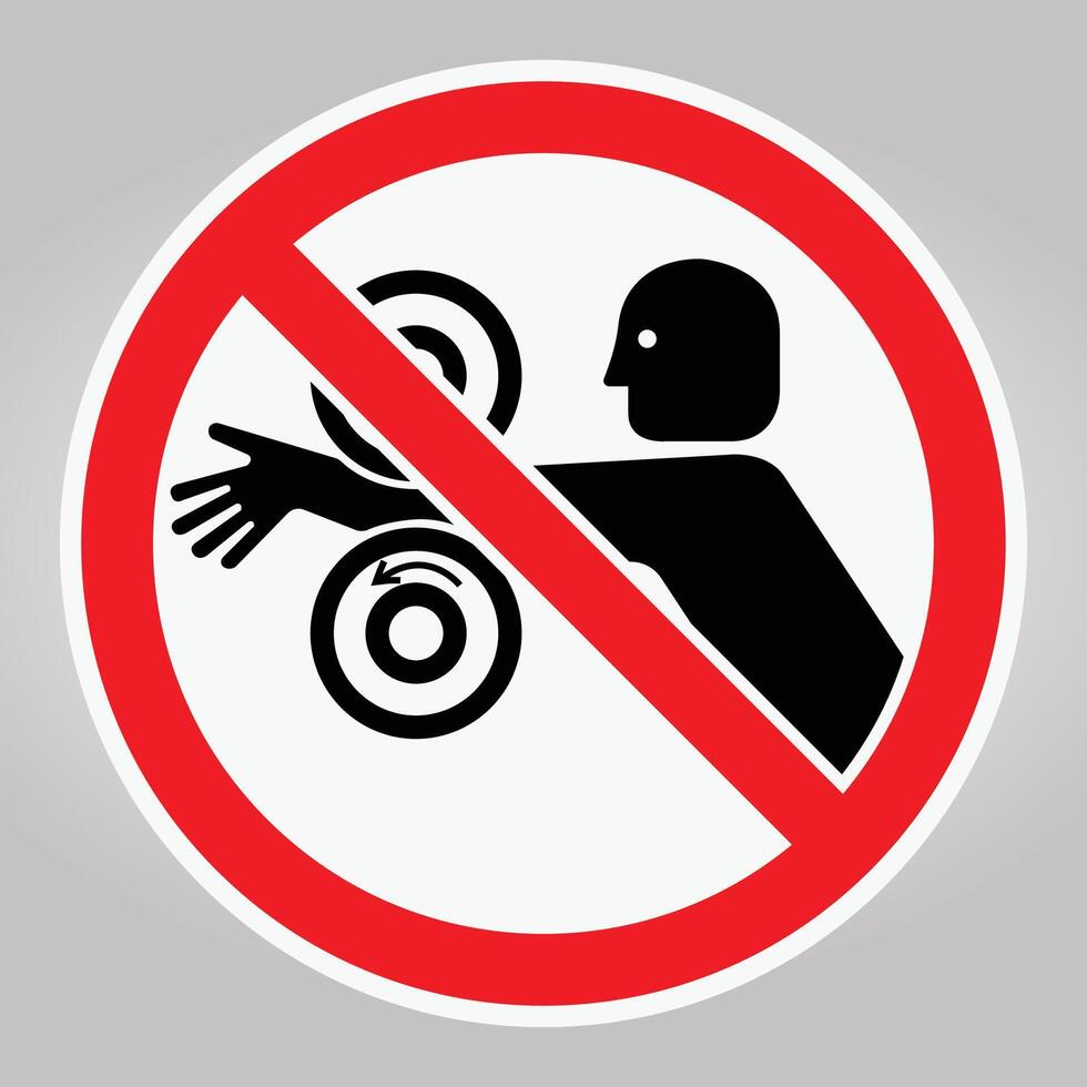No Action Sign Warning Against Moving Objects or Hazards in Work Area vector
