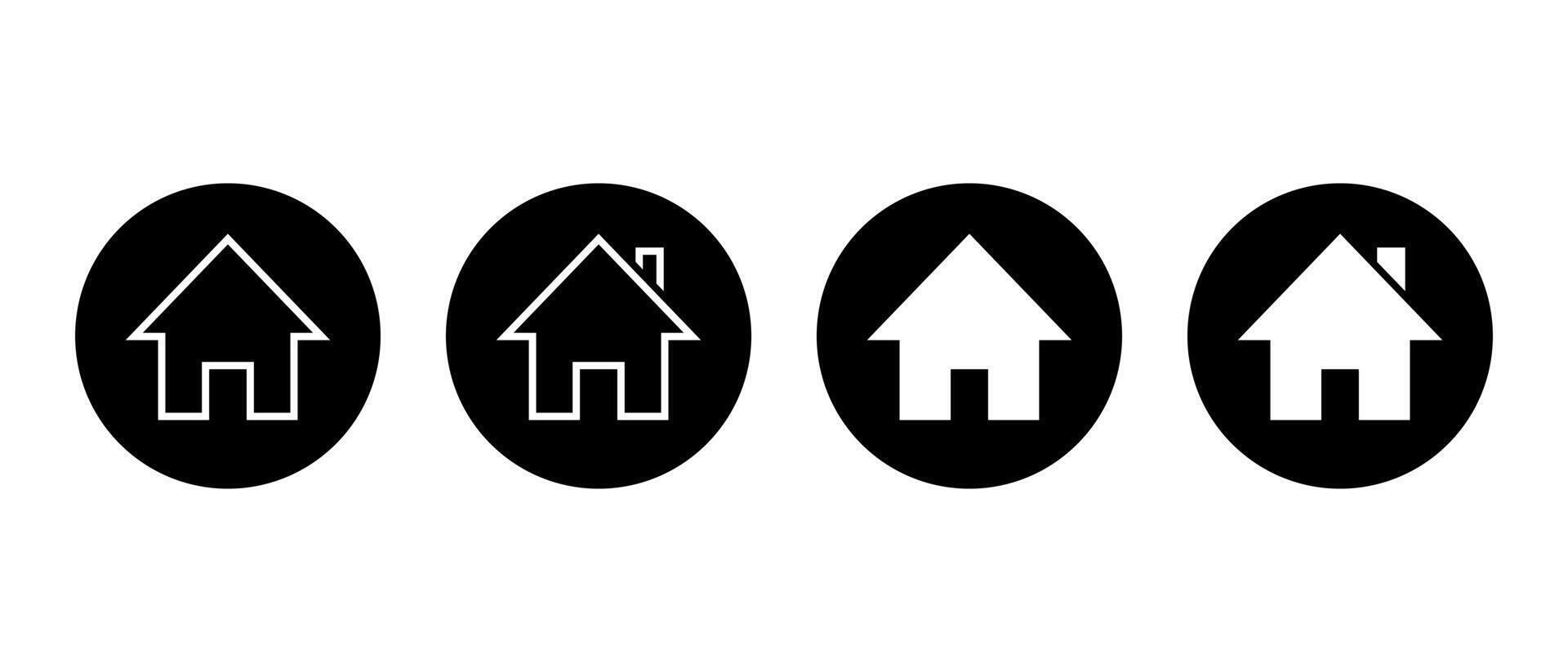 icons of different houses vector