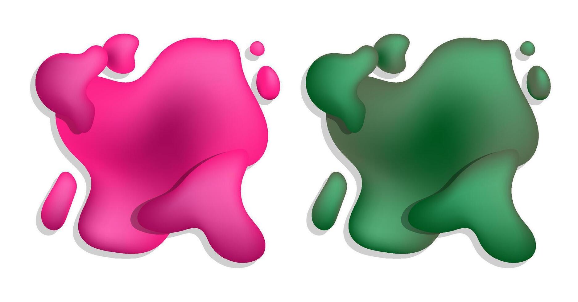 Thick viscous droped blots and dots with paint splatter. Background of paint vector