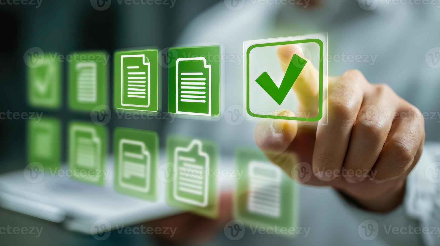 Digital confirmation and secure document management in a professional environment photo