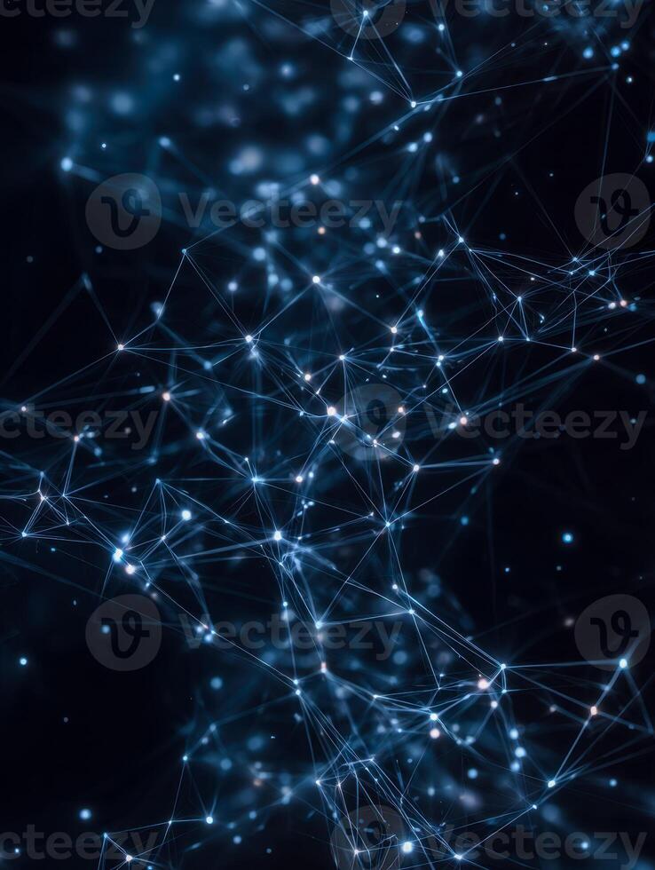 Digital network connections in a futuristic data visualization photo